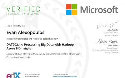 Big Data certificate!
